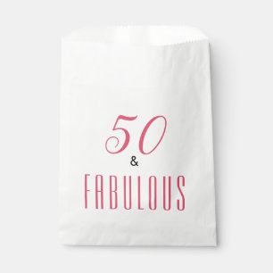 Sacolinha 50 E Fabulosa Festa de aniversário Favor Bag