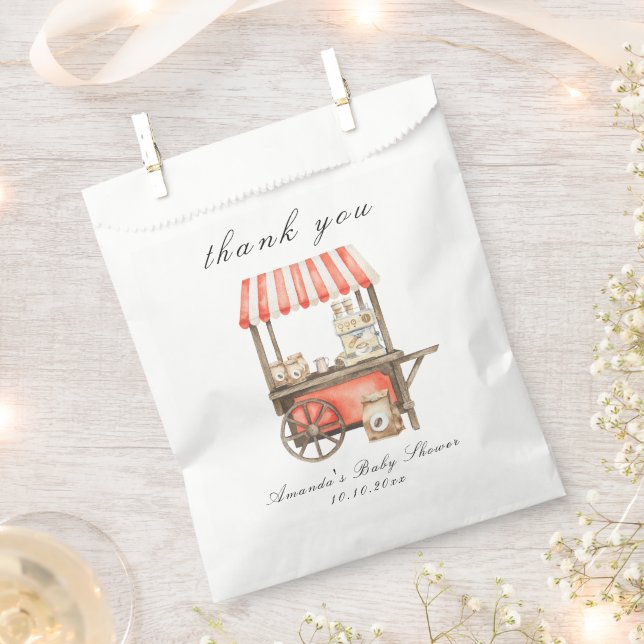 Sacolinha A baby is brewing Baby shower thank you (Cortado)