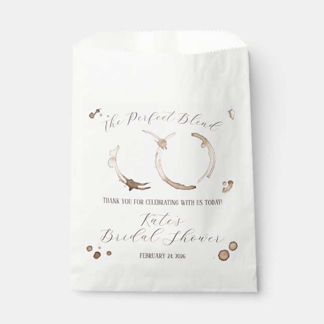Sacolinha A Combinação Perfeita, Café, Manchas, Chá de Noiva (Frente)