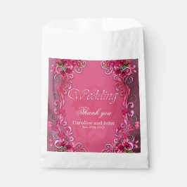 Sacolinha A elegância das flores rosa