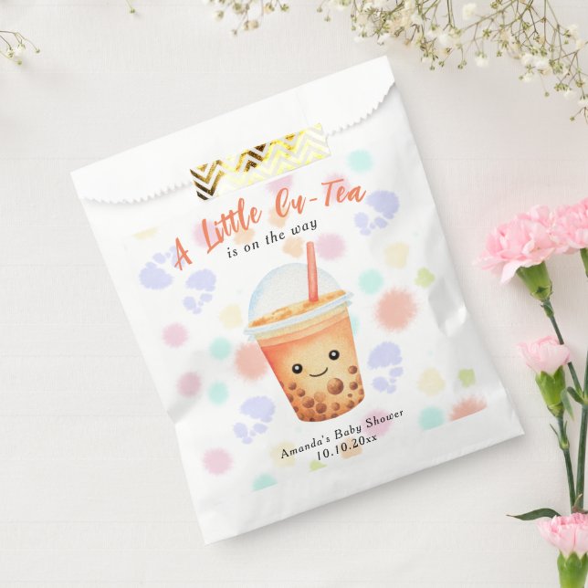 Sacolinha A Little Cu-Tea Bubble Tea Baby Shower (Selado)