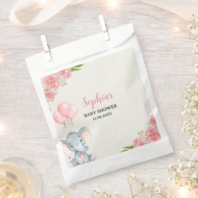 Sacolinha A Little Peanut is on the Way Elephant baby shower (Cortado)