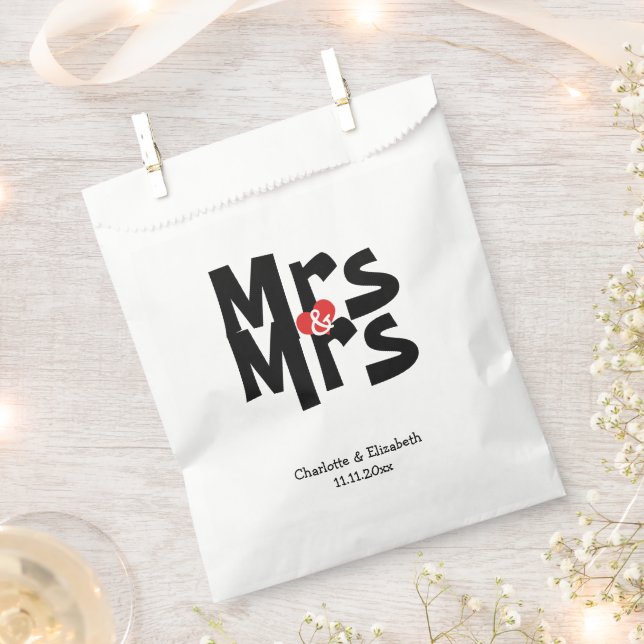 Sacolinha A Sra. e a Sra. Modern Wedding Personalizadas (Cortado)
