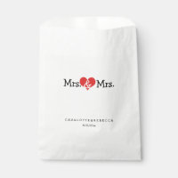 A Sra. e a Sra. Red Heart Wedding Personalizadas