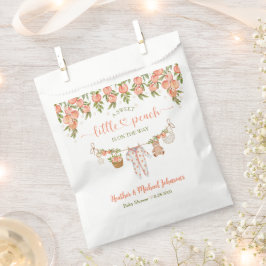 Sacolinha A Sweet Little Peach Clothesline Baby Shower