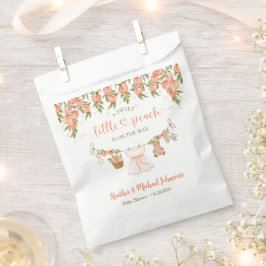 Sacolinha A Sweet Little Peach Clothesline Girl Baby Shower