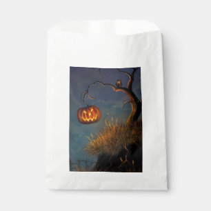 Sacolinha Abóboras de Halloween e Coruja