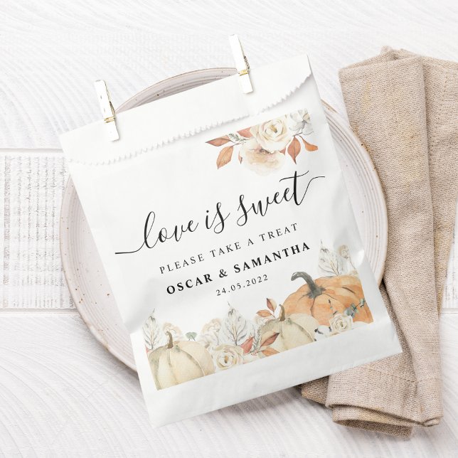 Sacolinha Abóboras e Flores de Outono Rústicas (Criador carregado)