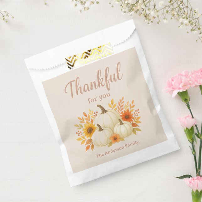 Sacolinha Abóboras e Girassóis de Outono | Dia de Ação de Gr (Selado)