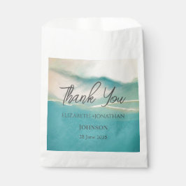 Sacolinha Abstrato Artístico Paisagem Casamento Obrigado