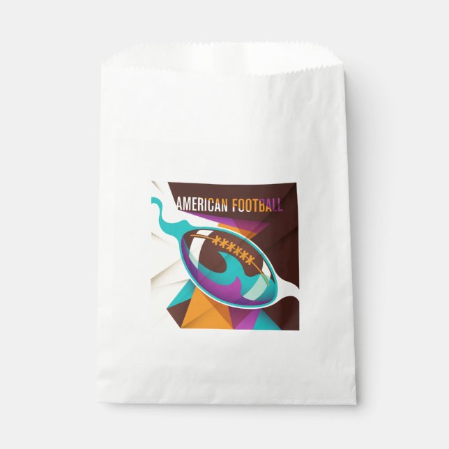 Sacolinha Abstrato de Futebol Americano (Frente)