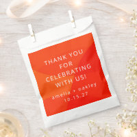 Abstrato Laranja Moderno Casamento Personalizado O