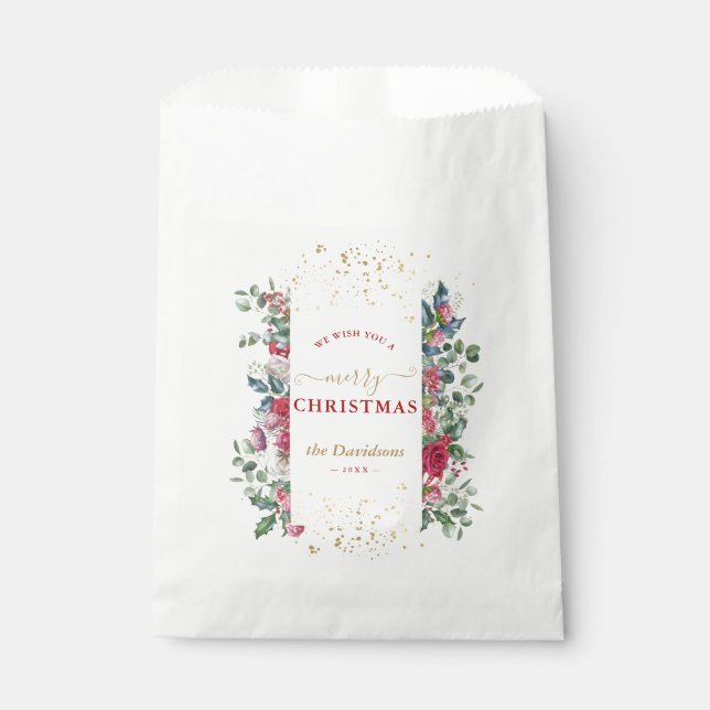 Sacolinha Acharme Nós Desejamos a Você um Natal Coroa  (Frente)