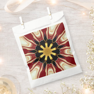 Sacolinha Achempong: Starburst Luxo Carmesim e Dourado