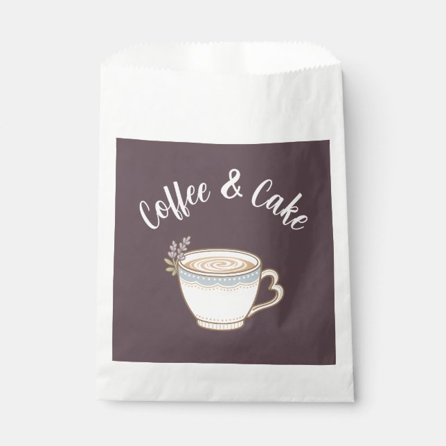 Sacolinha Adesivos de Logotipo de Café & Bolo (Frente)