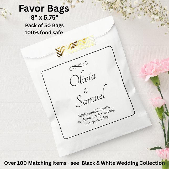 Sacolinha Adicionar Nomes, & Mensagem, Preto Branco (Criador carregado)