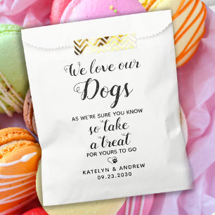 Sacolinha Adoramos O Casamento De Nossos Cachorros-Biscoitos
