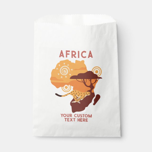 Sacolinha África de texto personalizado (Frente)