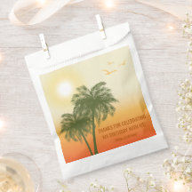 Agradecimento de Aniversário do Verão Laranja Palm
