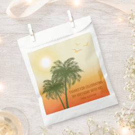 Sacolinha Agradecimento de Aniversário do Verão Laranja Palm