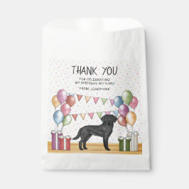 Sacolinha Agradeço pelo Aniversário Pastel do Labrador Retri