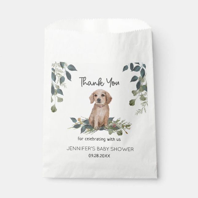 Sacolinha Ah, garoto! Chá de fraldas Cachorro Cachorro Puppy (Frente)