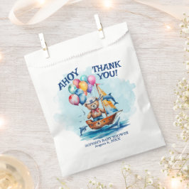 Sacolinha Ahoy É Um Chá de fraldas De Tema Náutico Rapaz