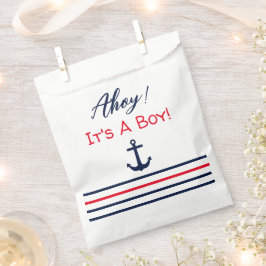 Sacolinha Ahoy, é um menino! Chá de fraldas náutico