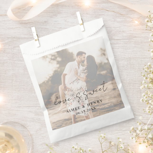 Sacolinha Aimee Rustic Script Modern Wedding (Cortado)