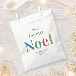 Sacolinha Alegre Natal Colorido Francês de Natal