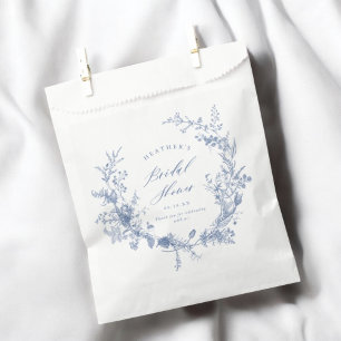 Sacolinha Algo Azul Chá de panela Floral Favorece Bolsas