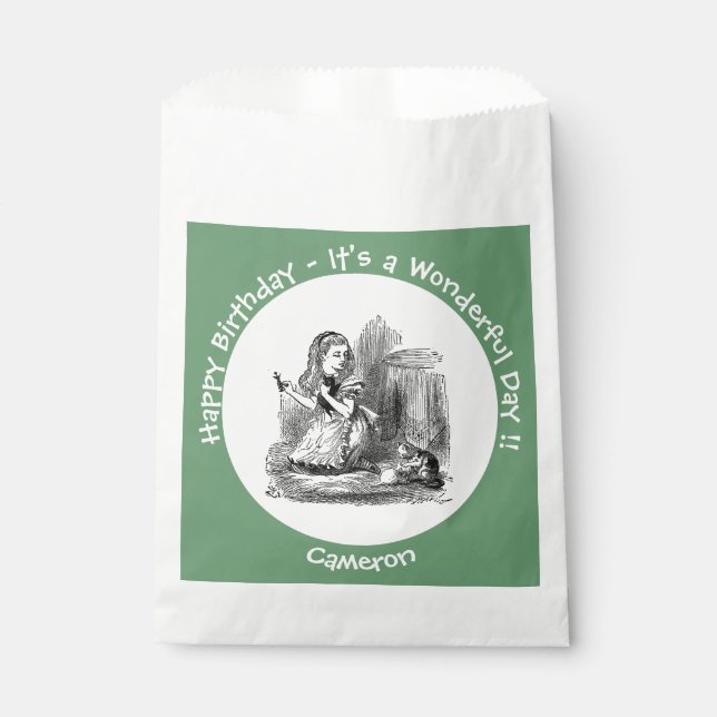 Sacolinha Alice no Partido das Maravilhas - Alice e o Kitten (Frente)