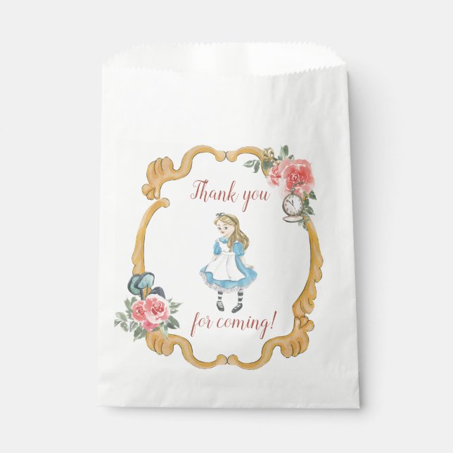 Sacolinha Alice no Partido de Onederland Favor Bag (Frente)