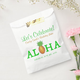 Sacolinha ALOHA Hello Tropical Hawaii Hawaii, abacaxi havaia