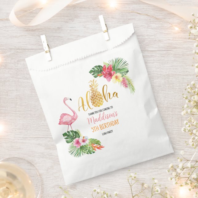 Sacolinha Aloha! Tropical Pineapple Birthday LUAU Party (Cortado)