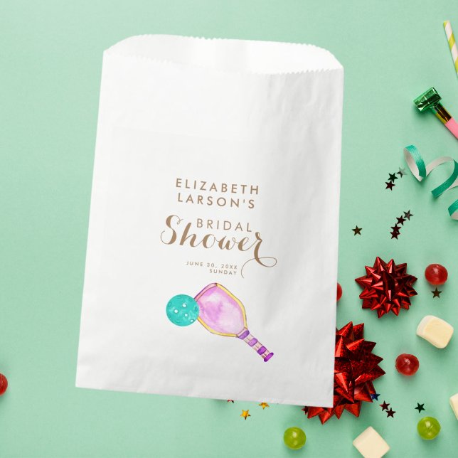 Sacolinha Amante de Esportes Aquarela  Tema de Noiva de Pick (Criador carregado)