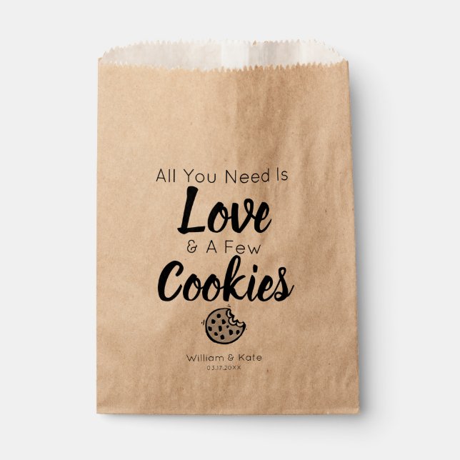 Sacolinha Amor Cookies Tratam Casamento Favor Bag (Frente)