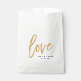 Sacolinha Amor Favor Bag, carta Dourada, bolsa de favor de c