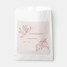 Sacolinha Amor Floral Elegante é Casamento Doce