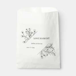 Sacolinha Amor Floral Elegante é Casamento Doce