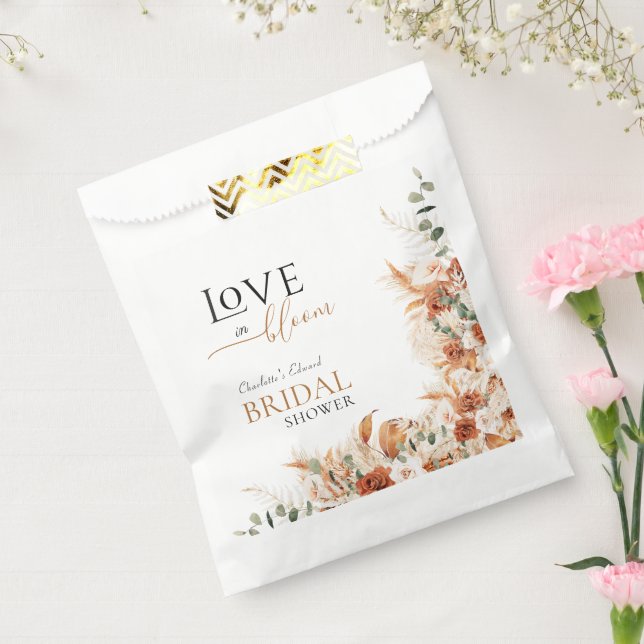 Sacolinha Amor No Bloom Boho Chic Terracotta Chá de panela (Selado)