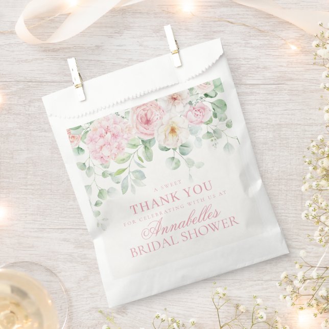 Sacolinha Amor Rosa em Flor Doce Hidrangeia Bridal (Cortado)