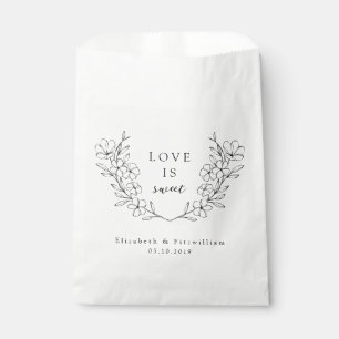 Sacolinha Amor simples é doce, flor de cereja