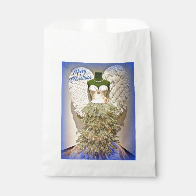 Sacolinha Angel Mannequin Vestido em Árvore de Natal (Frente)