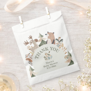 Sacolinha Animais da floresta Arrancem Chá de fraldas Obriga