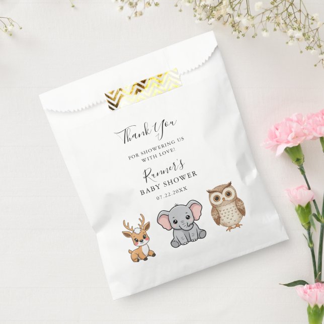 Sacolinha Animais da Floresta Baby Shower (Selado)