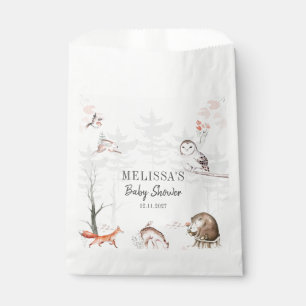 Sacolinha Animais da Floresta Rústica - Chás de Bebê