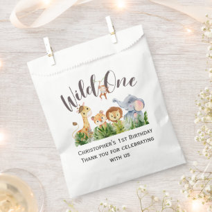Sacolinha Animais Selvagens Safari 1rua Primeiro Aniversário
