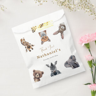 Sacolinha Aniversário Adorável da Floresta Safari