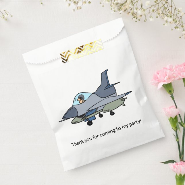 Sacolinha Aniversário da Aeronave Militar Jet (Selado)